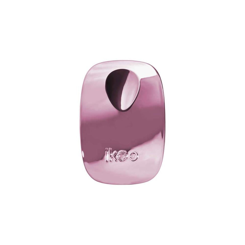 Ikoo Pocket - White - Rose Metallic Hair Brush