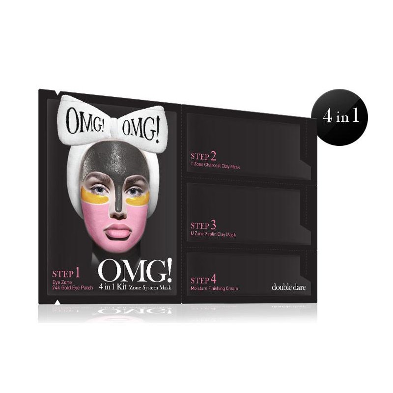 OMG! Premium Package Hot Pink(4masks with Hot Pink Hair Band)