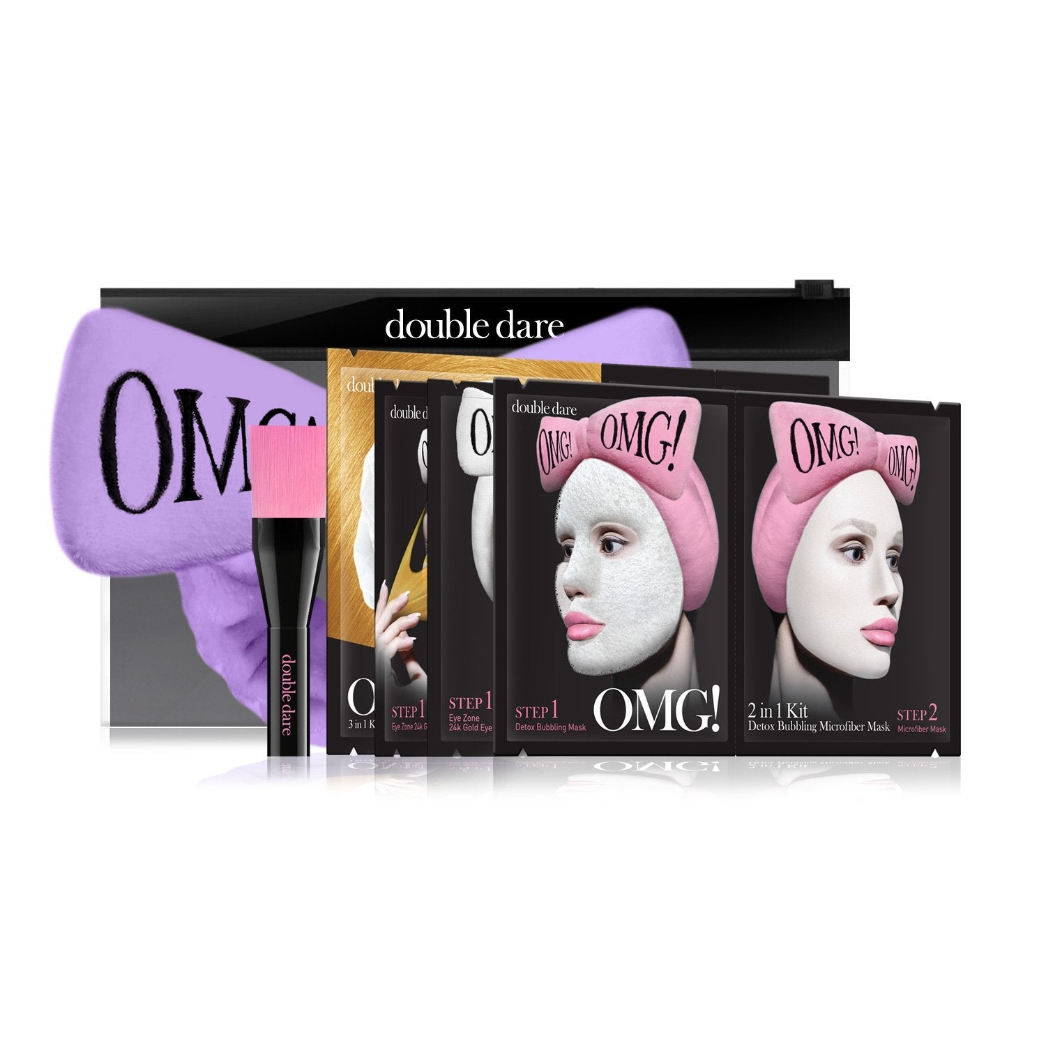 OMG! Premium Package Purple(4masks with Purple Hair Band)