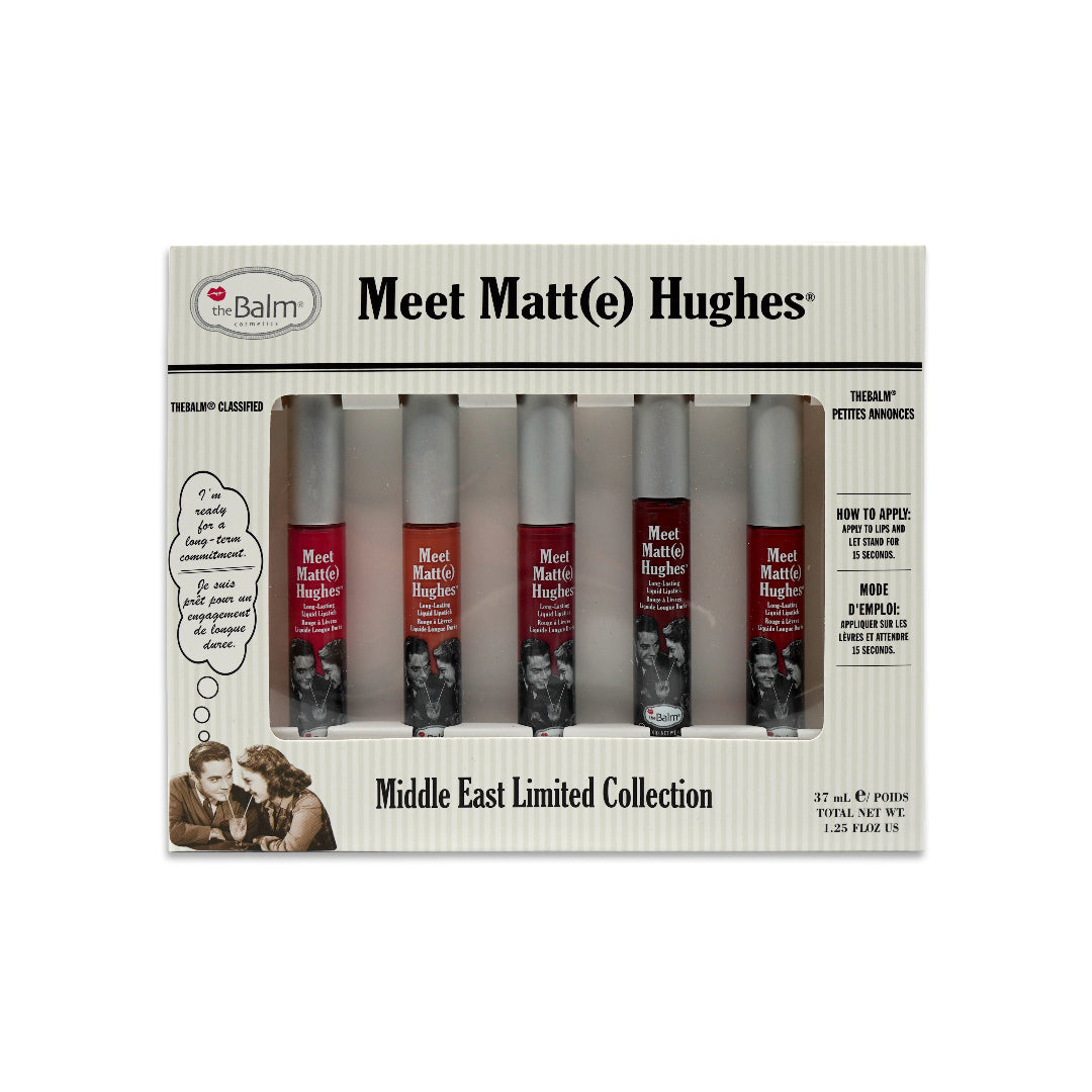 The Balm Meet Matte Hughes set - Lips Mate - مجموعة أحمر شفاه  Meet Matte Hughes® Set Of 5 Lips Mate    