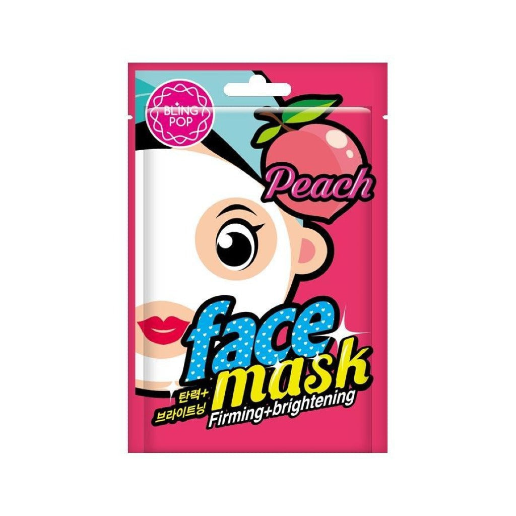 Bling Pop Peach Firming And Brightening Mask 10 Sheets