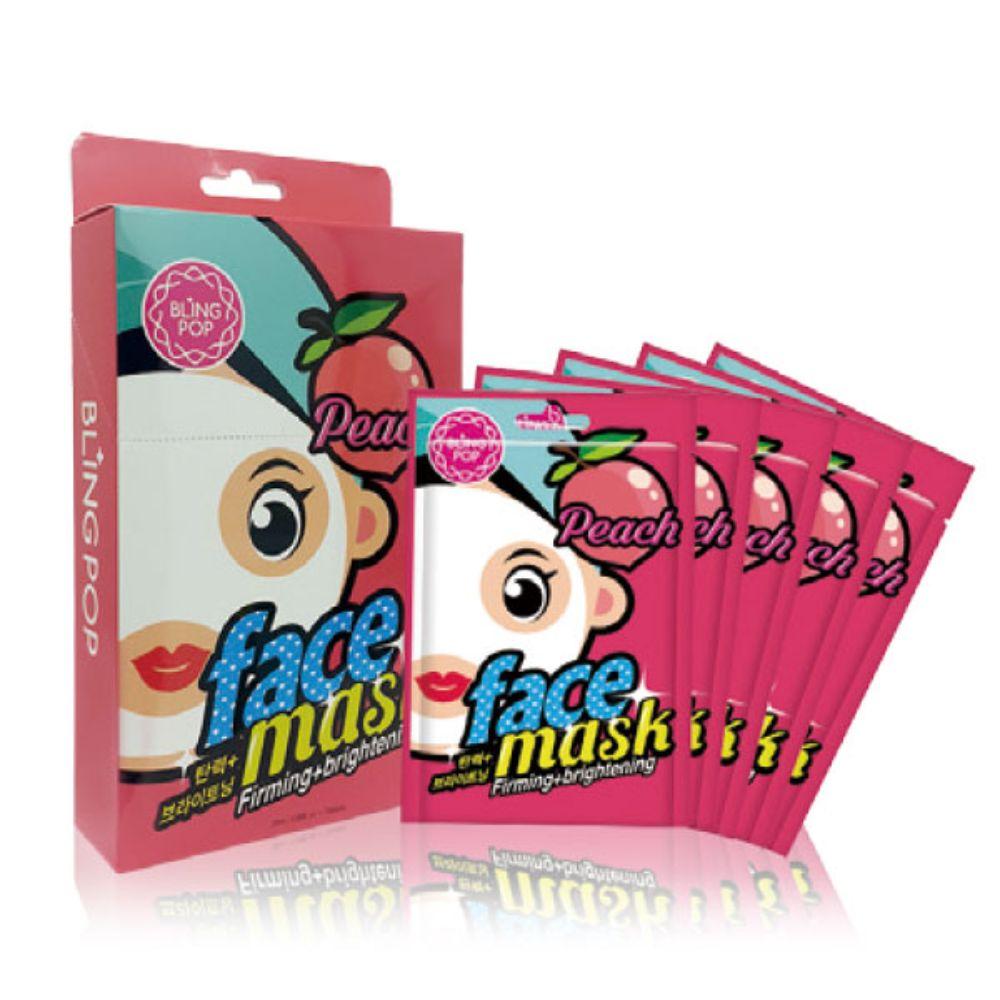 Bling Pop Peach Firming And Brightening Mask 10 Sheets