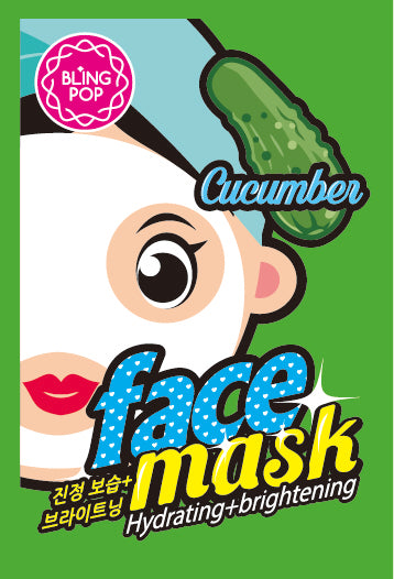 Blingpop Cucumber Hydrating & Brightening Mask 10 Sheets