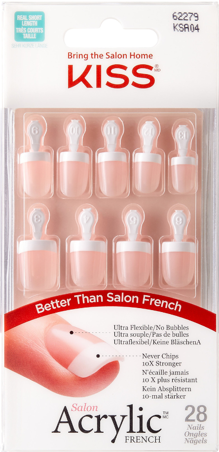 Fake Nail Kiss Salon Gel French Kit - Dry Spell