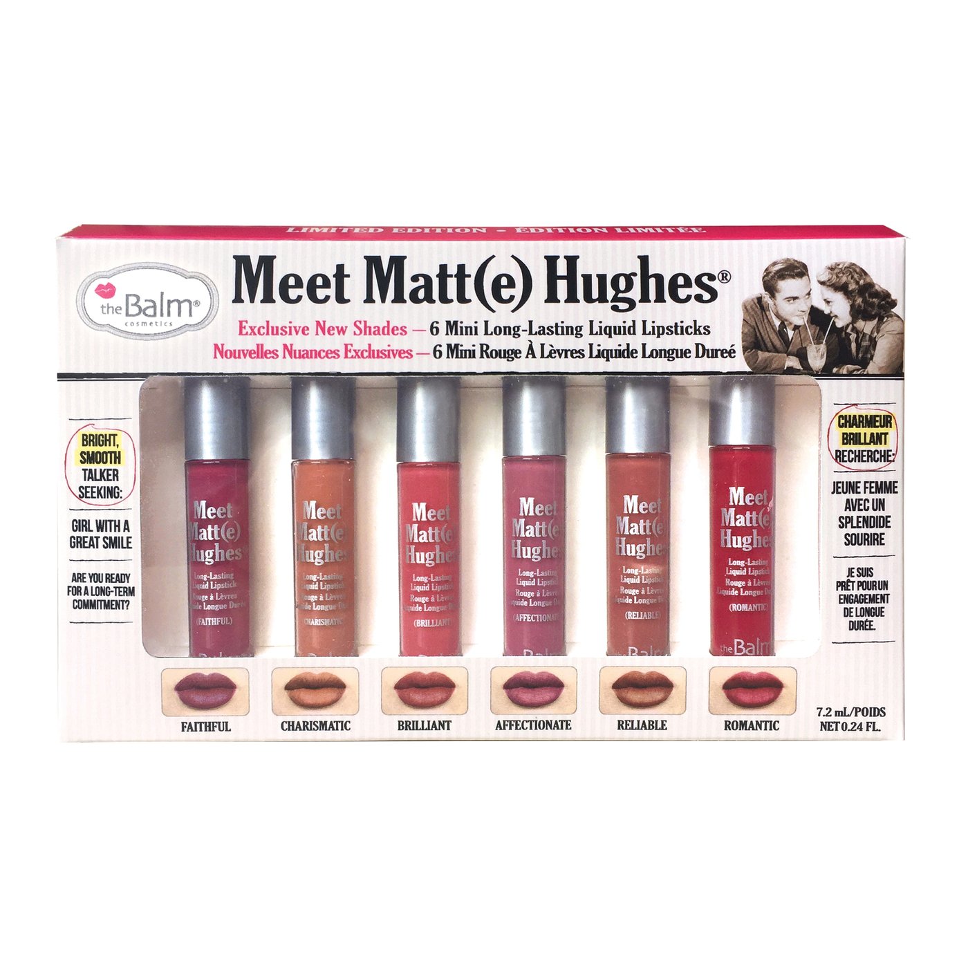 The Balm Meet Matte Hughes® Set Of 6 Mini Kit 2 Liquid Lipstick - مجموعة أحمر شفاه سائل ميني ذا بالم  Meet Matte Hughes® Set Of 6 Mini Kit 2  