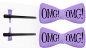 OMG! Hair Up Bow Pin-Purple