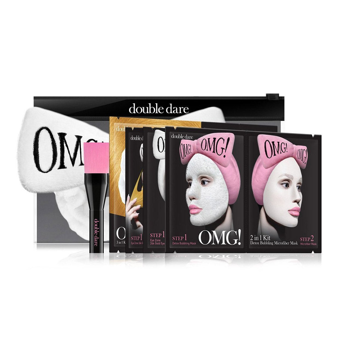 OMG! Premium Package White(4masks with White Hair Band)