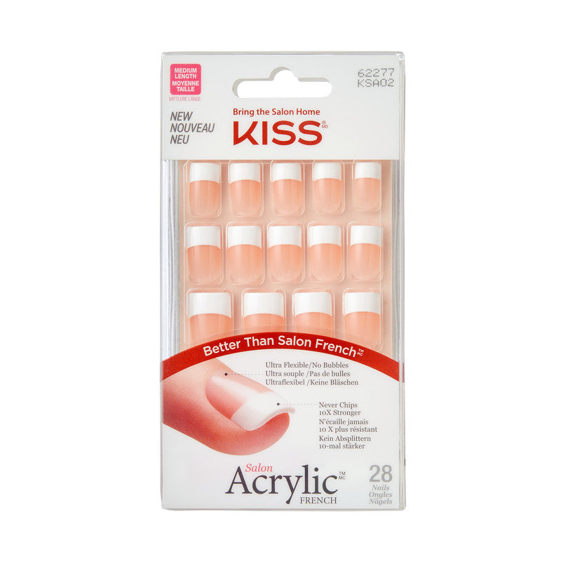 Kiss Salon Acrylic French Nail Kit - Crush Hour - 2pk - 56ct : Target