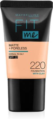 Foundation Fit Me Matte + Poreless With clay 18ML  220 Natural Beige-794127
